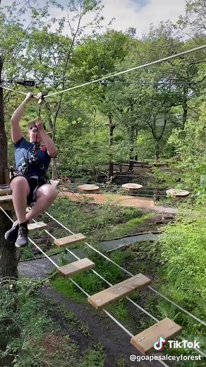 Exploring Loop 6 on Treetop Adventure Plus at Salcey Forest
