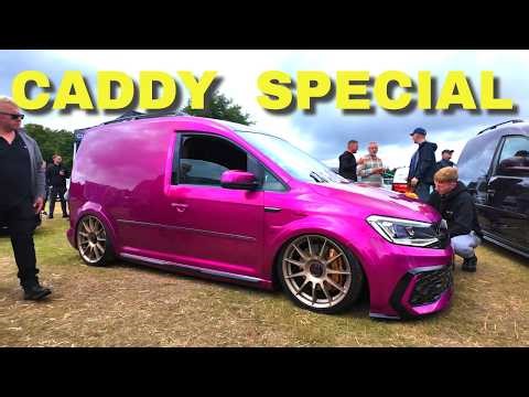 Modified VW Caddy Mk4 and Mk5 at Tatton Park VW car show. Custom Caddy vans #vwcaddy #vanlife
