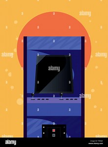arcade machine video game retro vector illustration design Stock Vector Image & Art - Alamy