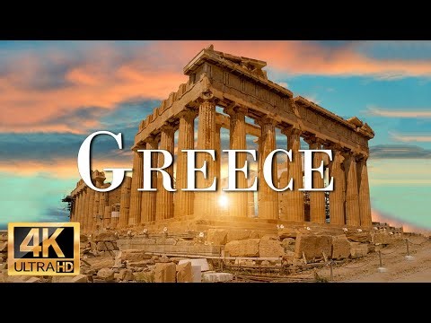 FLYING OVER GREECE (4K UHD) Amazing Beautiful Nature Scenery with Relaxing Music | 4K ULTRA HD