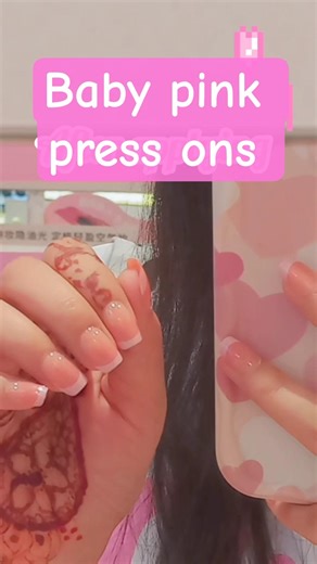 baby pink 💗 french tips 🩷🎀 #shorts