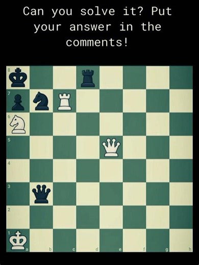 White mates in 3 moves #chess #chesspuzzle #chessproblem #whitematesthree #matein3 #checkmatein3