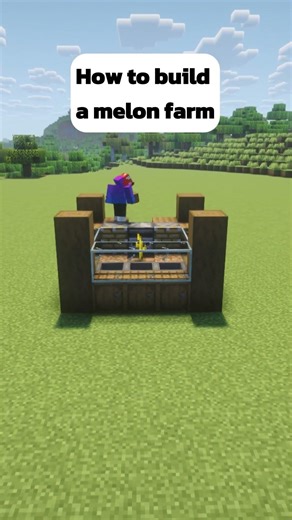 How to build a melon farm in Minecraft #shorts #minecraft #minecraftbuilding #minecrafttutorial
