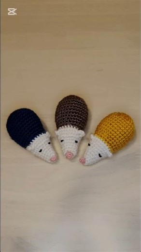 ハリネズミ三兄弟｜ゼロからあみぐるみ挑戦中 #shorts #編み物 #crochet