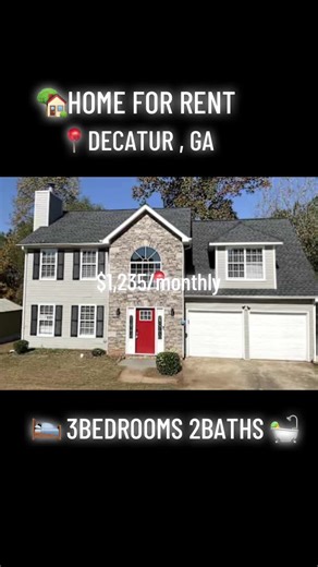 TEXT OR CALL 213-268-4506 🏠✨ *Decatur, GA GEM!* ✨🏠 *Rent:* $1,235 • *Security Deposit:* $1,235 *Address:* 3558 Cherry Bloom Way, Decatur, GA 30034 🛏️ *3 Beds* 🚿 *2 Baths* = perfect blend of charm & space! 📐 Cozy up in this Cherry Bloom Way sweet spot 🌟 *Perks:* - *Pet‑friendly* (small pets welcome 🐾) - *Utilities included* (water, trash, lawn 🌿) - *Ample parking* guest spots 🚗 - Close to *Decatur Square*, *parks*, & *MARTA* 🚀 - Freshly updated *kitchen* *modern touches* 🛁 💡 *Lease:* 