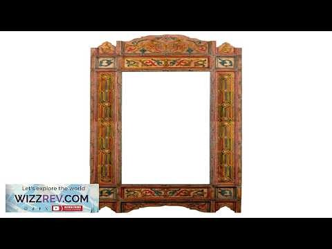 Wood Color Leaning Full length Moroccan hand painted mirror frame 61" x