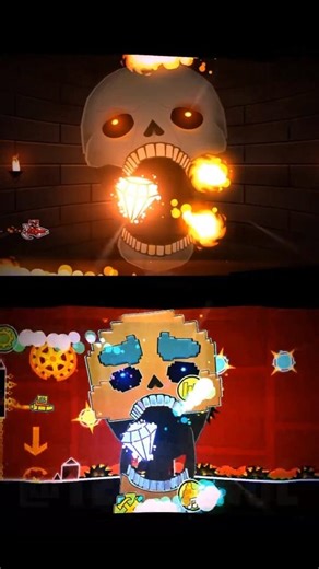 Skeletal Shenanigans - Original vs Icons Version (Geometry Dash 2.2) #shorts #geometrydash