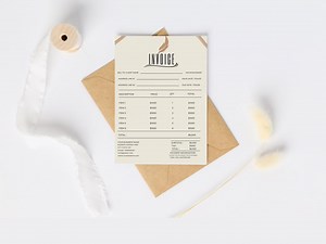 Modèle de facture minimaliste | Facture modifiable pour petite entreprise | Facture client Boho moderne pour services - Etsy France