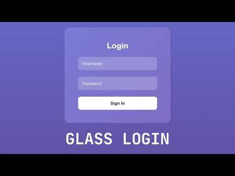 Glassmorphism Login Form | HTML & CSS Coding Session