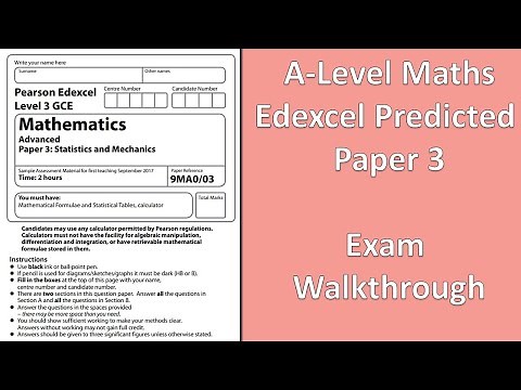 Edexcel A Level Pure Maths | 2022 Predicted Paper 3 (Advance Information)