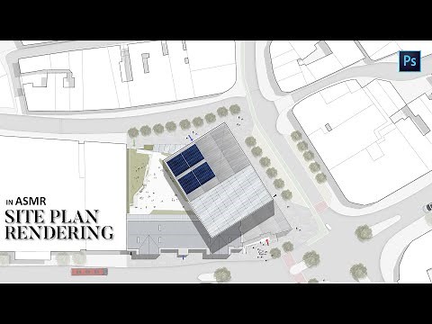 ASMR Architecture Site Plan Rendering in Photoshop