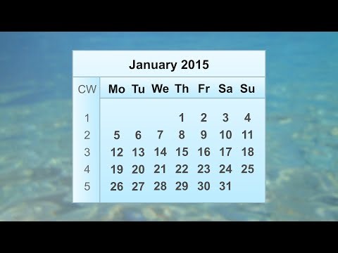 January 2015 Calendar