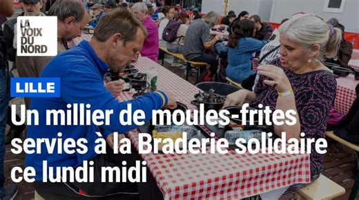 Lille: Moules frites pour tous ce lundi midi à la Braderie solidaire, place Rihour