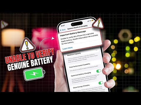 Remove "Unable to Verify Genuine Battery" Alert on iPhone | Why Does My Battery Say Unable to Verify