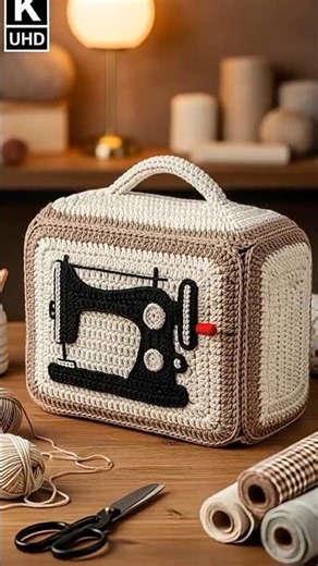 Crochet Sewing Machine Cover 🧵✨ Handmade Craft