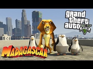 GTA 5 Mods - MADAGASCAR MOD w/ ALEX, SKIPPER, KOWALSKI & PRIVATE (GTA 5 Mods Gameplay)