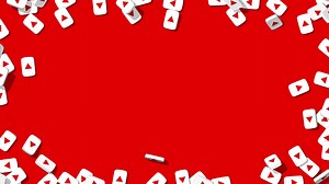 Download YouTube 3D Icon Falling from Edges 3D Rendering, Chroma Key, Luma Matte Selection