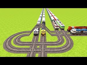MULTIPLE INDIAN TRAINS VS CRAZY BATTLE OF ROUNDS LOOP CRISSCROSSED ▶️ Train Simulator | CrazyRails