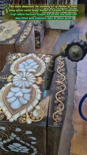 The Magic of Fire & Shell: Traditional Mother of Pearl Woodworking #woodcrafts #shortsfeed