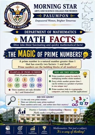 The Magic of Prime Numbers! 🔢✨ | Amazing Math Facts | Department of Mathematics