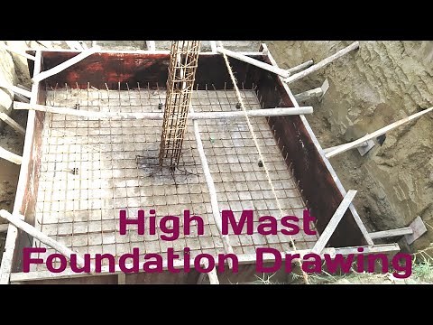 High Mast Foundation Drawing II High mast foundation design and drawing