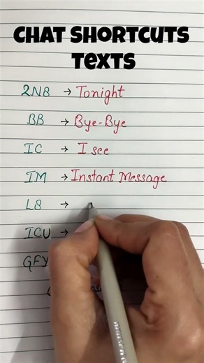 Chat shortcuts texts #englishtips #english #grammartips #englishgrammar #education