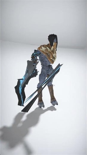 Worn Warrior with Tattered Cloak and Futuristic Blade - AI Rigged 3D Character