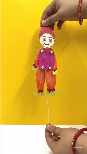 String Puppet | Art and Craft #shorts #youtubeshorts #art #craft