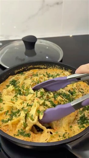 🍆🍝 This Creamy Eggplant Pasta Is So Good, Everyone Asks for the Recipe! #dinnerideas #quickrecipe