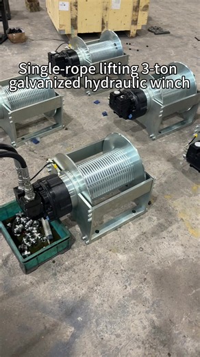 3-Ton Single-Rope Galvanized Hydraulic Winch for Lifting
