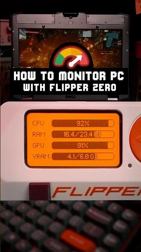 Turn Flipper Zero into a PC performance monitor 🎮 #flipperzero #tech #gaming