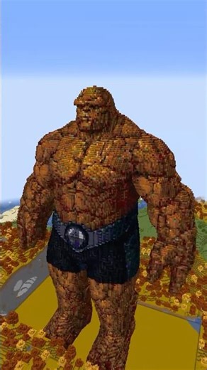 Ben Grimm The Thing Timelapse in Minecraft! 😱 (Fantastic Four Main Theme)