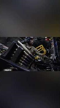 USAF AC-130U Spooky gunship during live-fire exercise in Florida.