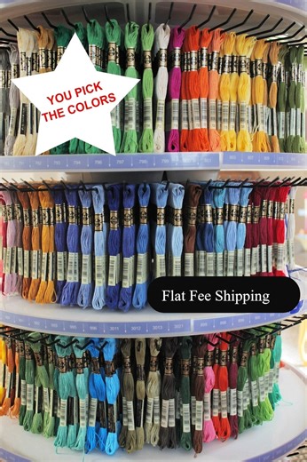 DMC Embroidery Floss (art. 117) - Pick Your Color and Quantity - Select the TOTAL Number of Skeins in the Dropdown and Message Me the Colors - Etsy