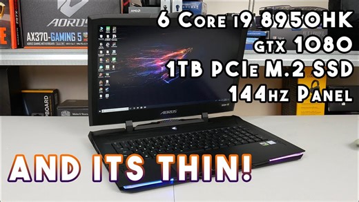 Aorus X9 DT-CF1 GAMING laptop review: It's THIN with OC i9 and GTX 1080!