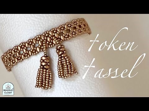 Beaded Bracelet & Tassel Tutorial bangle style with seed beads THE TOKEN TASSEL