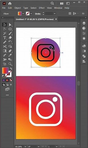 Instagram Logo Design Tutorial and Logo Design Process in Illustrator For Educational Purpose #logo