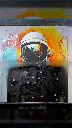 Astronaut in a Burst of Color | Urban & Pop Art Painting
