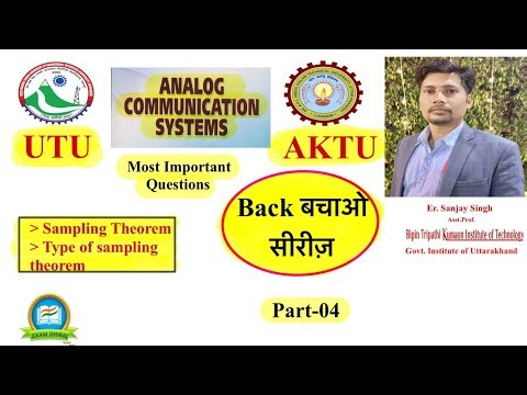Sampling theorem | analog communication systems| type of sampling theorem #utu #aktu #examdhwaj