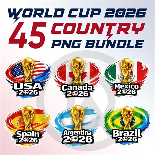 World Cup 2026 PNG Bundle – 45 Country Football Designs (digital Download) - Etsy