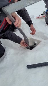 40 inches of ice, 2 feet of snow on top of that, 15°, 30 mph winds and then throw a snow storm on top of all that. Some people think we are nuts to fish like this. I call it 4 friends working together to help land a monster pike. This is why pike fishing is bad ass! | Grim Outdoors
