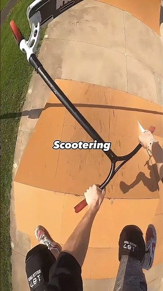 The best feeling in the world 💚 #scootering #scootertricks #scooterstunts #actionsports #skatepark