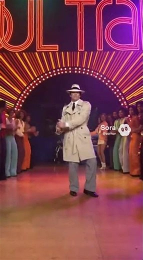 Humphrey Bogart dancing on soul train with the Casablanca look
