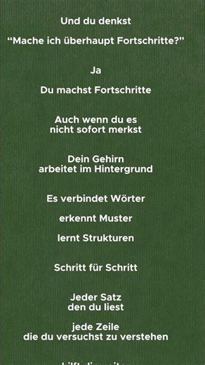 Mach weiter, du wirst besser | Deutsch