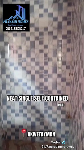 #viralvideo Single room self contain ●@New Achimota/Akweteyman zone ●800/month ●Two years ●water flows ●Self meter ●Road side ●Parking space ●Gated House#foryou #likeitup #creatersearchinsights Mr Nash agency