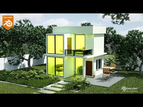 3D Modern Villa Home - Exterior Visualization || Blender || Cycles || 3D ArchViz