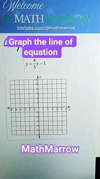 How to graph the line of equation #MathMarrow #cartesian plane #linear equation
