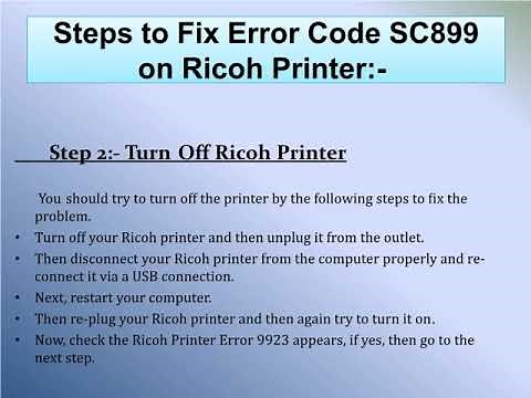 Steps to Fix Error Code SC899 on Ricoh Printer