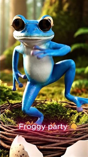 Dancing Blue Party Frog 🐸 | Fun Animated Music Video 🎵