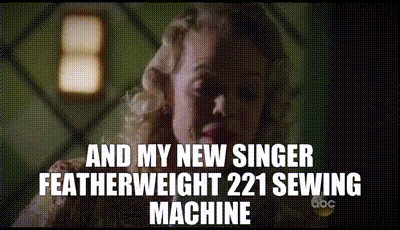 And my new singer featherweight 221 sewing machine